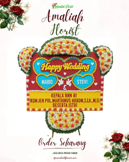 Papan Bunga Pernikahan Madidir Weru
